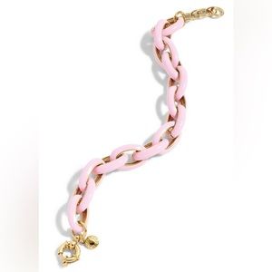 Soft pink J Crew Enamel Oval Link Bracelet